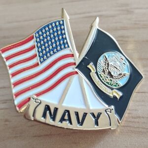 Navy American Flag Pin